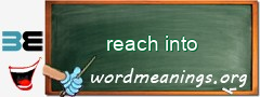 WordMeaning blackboard for reach into